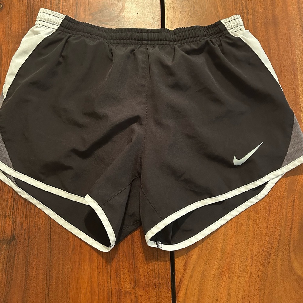 Nike Women's Black and Gray Athletic Shorts